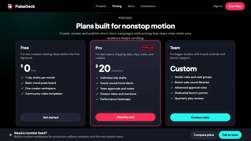 TikTok 2024 — Web · pricing