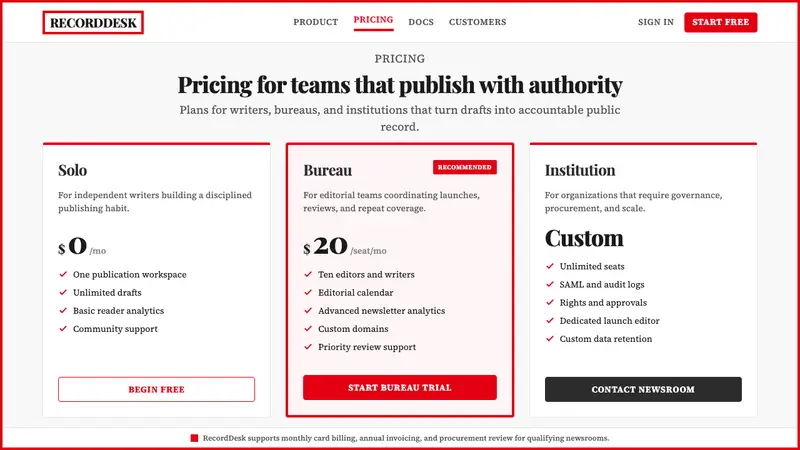 TIME Magazine — Web · pricing