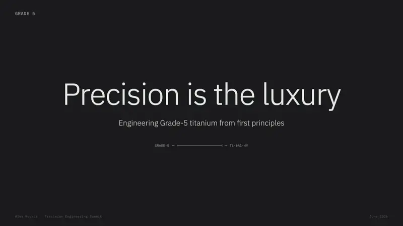 Titanium Product Design — Slides · cover