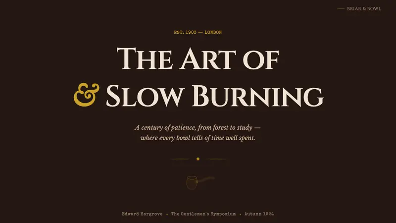 Briar Pipe & Tobacco — Slides · cover