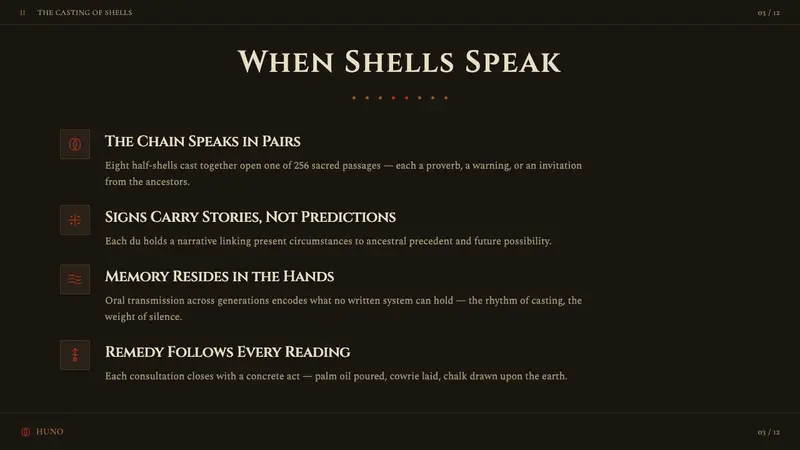 Togolese Vodun Fa Divination — Slides · content