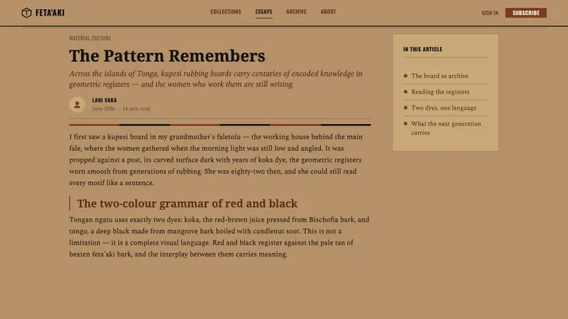 Tongan Kupesi Tapa — Web · article