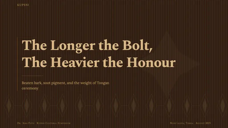 Tongan Ngatu (Tapa) — Slides · cover