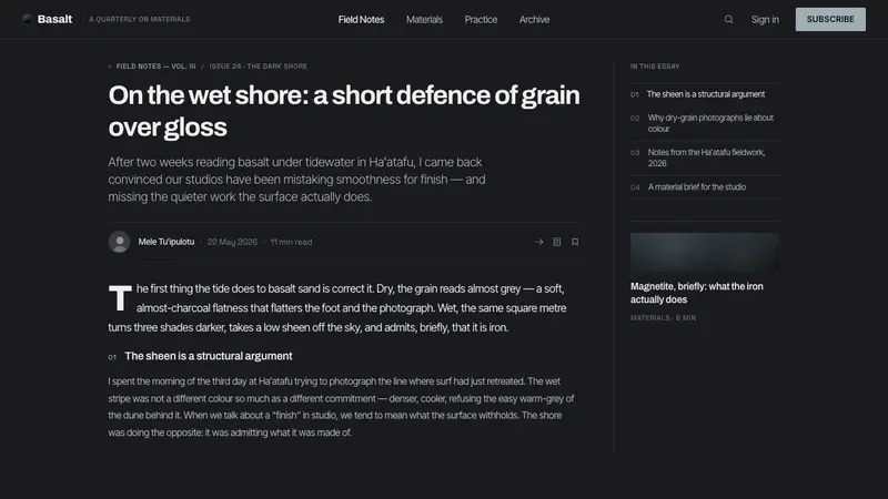 Tongan Black Sand — Web · article