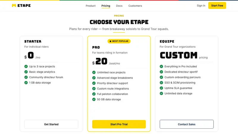 Tour de France (Yellow Jersey) — Web · pricing
