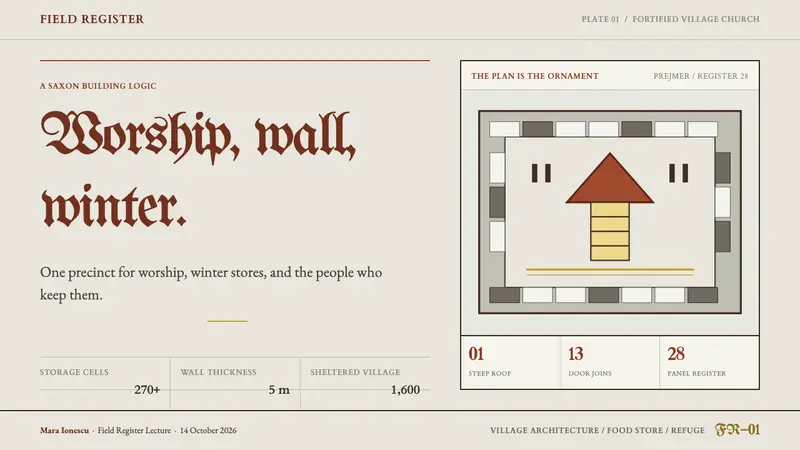 Saxon Fortified Church — Slides · cover