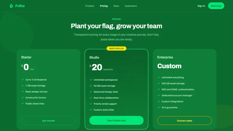 Tropicália Modern — Web · pricing