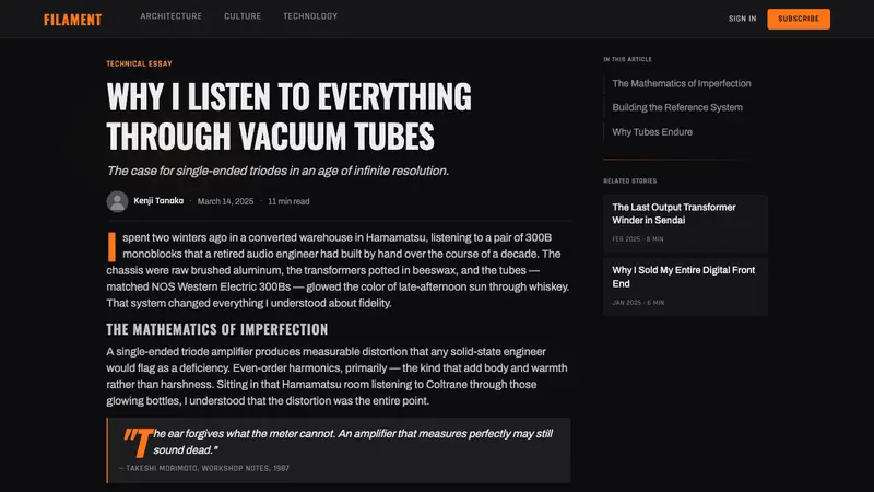 Vacuum Tube Amplifier — Web · article