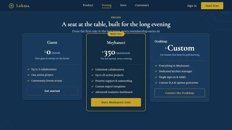 Turkish Meyhane Raki Table — Web · pricing