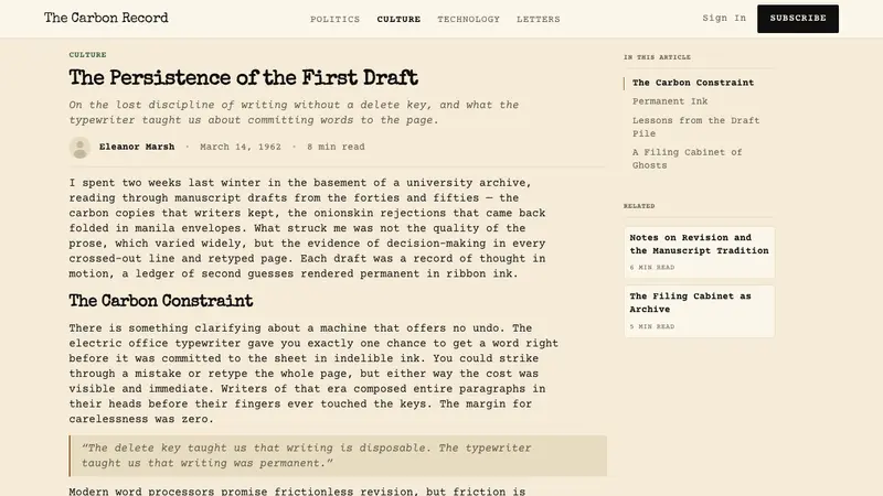 Typewriter Courier (1955) — Web · article