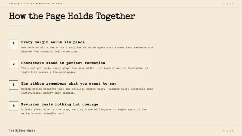 Typewriter Courier (1955) — Slides · content