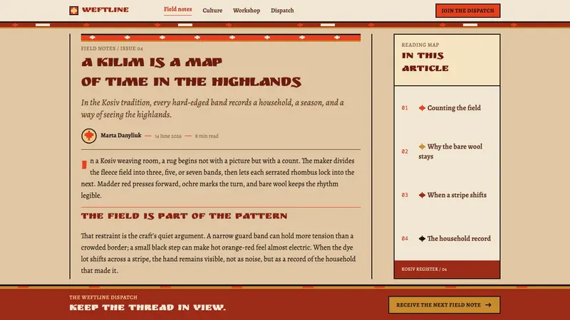 Hutsul Kilim — Web · article