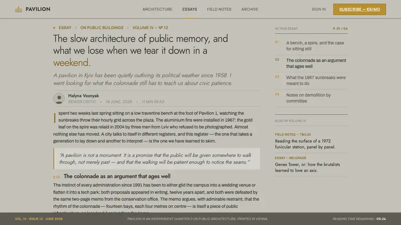 Kyiv VDNH Soviet Modernism — Web · article