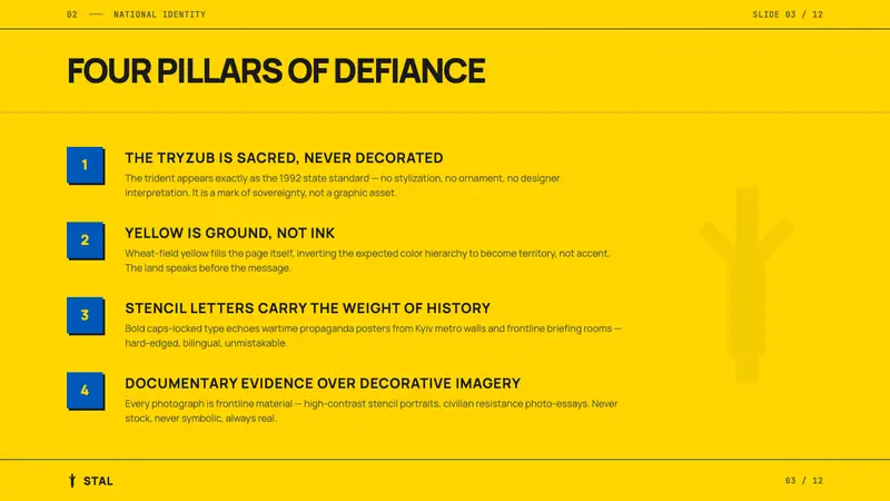 Ukrainian Trident Blue/Yellow (2022) — Slides · content