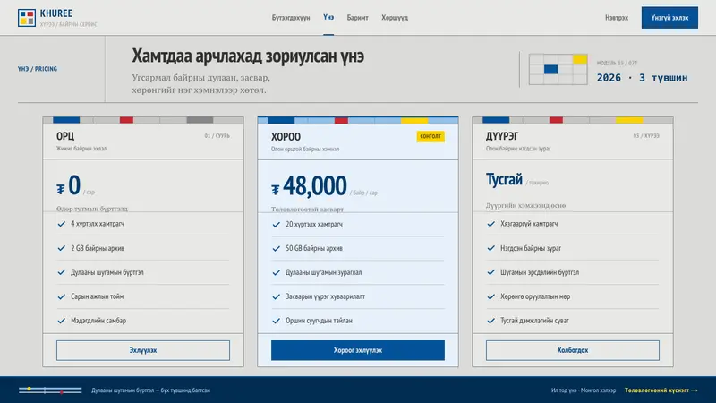 Ulaanbaatar Panel Housing — Web · pricing