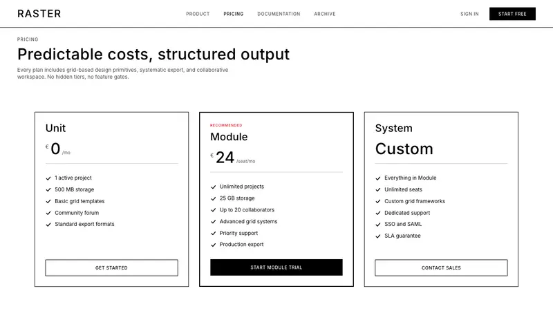 Ulm School (HfG Ulm) — Web · pricing