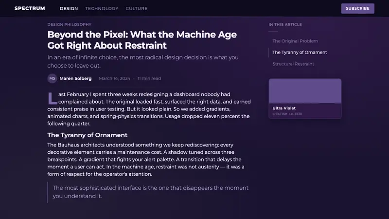Pantone Ultra Violet — Web · article