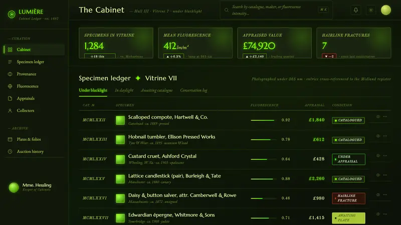 Uranium Vaseline Glass — Web · dashboard