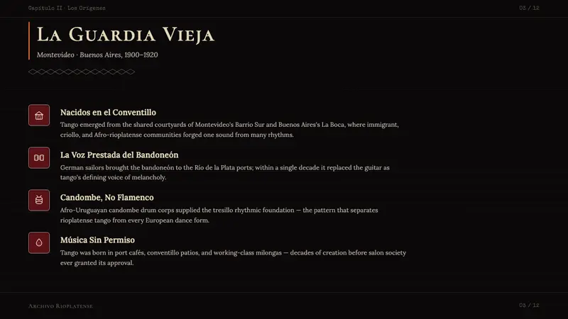 Uruguayan Tango Rioplatense 1900 — Slides · content