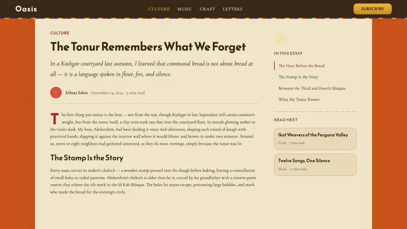 Uyghur Meshrep (Naan Oasis Gathering) — Web · article