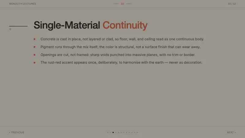 Olgiati Monolithic Concrete — Slides · content