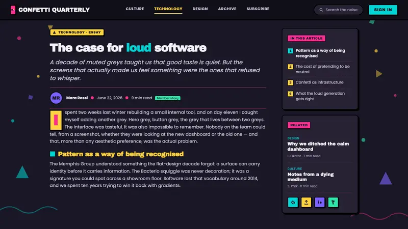 Memphis Web Pattern Revival — Web · article