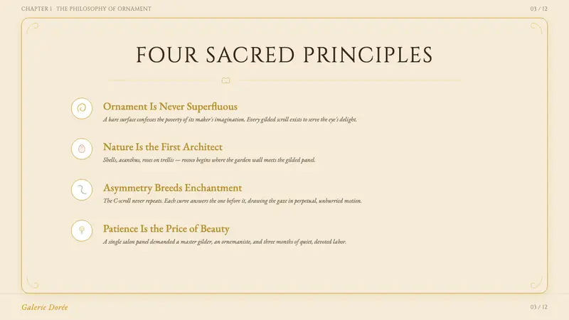 Versailles Rococo Ornament — Slides · content