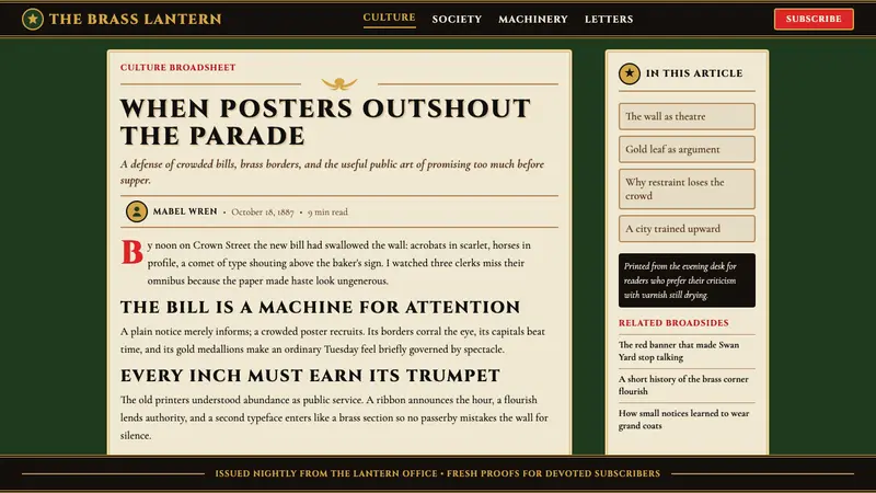 Victorian Circus Poster (1880) — Web · article