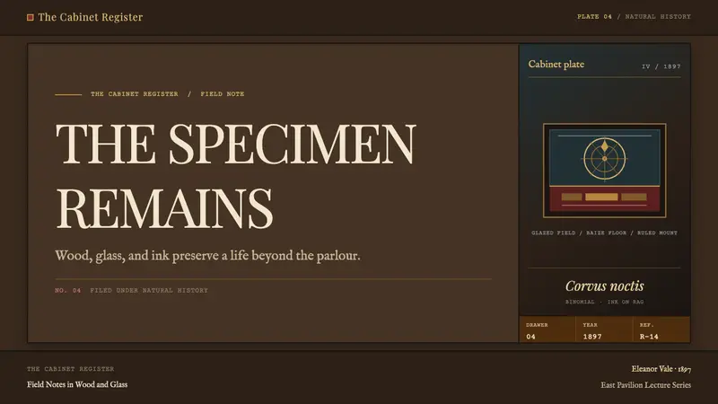 Victorian Taxidermy Cabinet — Slides · cover