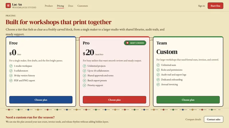 Vietnamese Đông Hồ Woodblock — Web · pricing