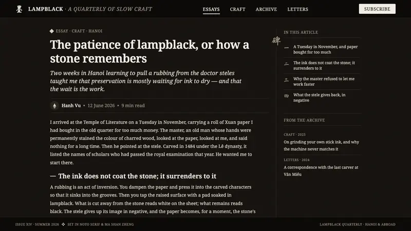 Vietnamese Stele Rubbing — Web · article
