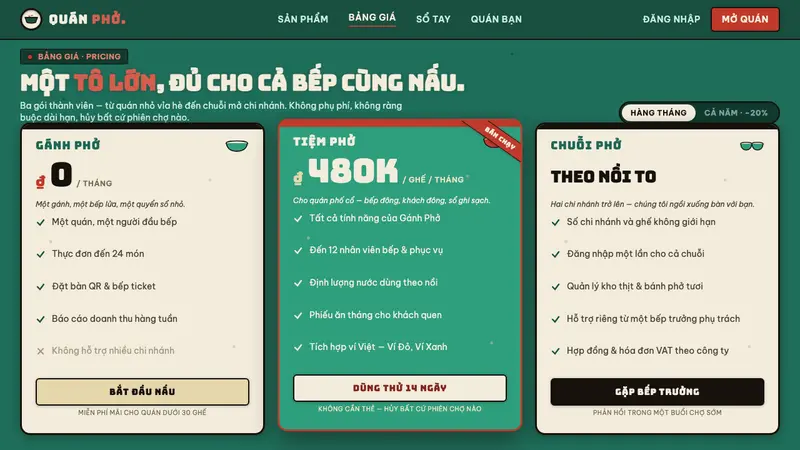 Phở Street-Stall Enamel — Web · pricing