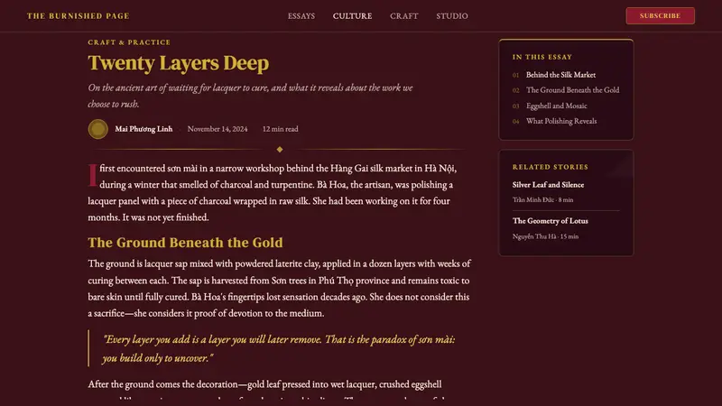 Vietnamese Sơn Mài Lacquer — Web · article