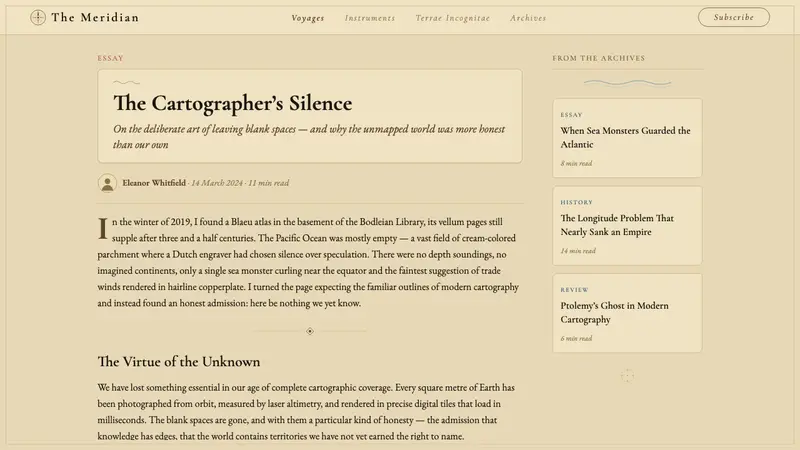 Vintage Cartography — Web · article