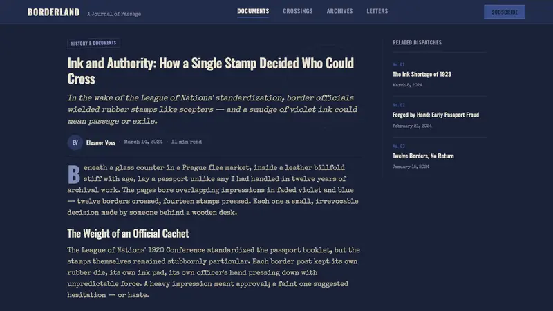 Vintage Passport Stamps — Web · article