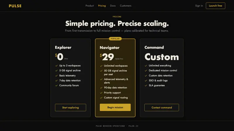 Voyager Golden Record — Web · pricing