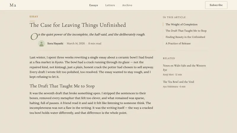 Wabi-Sabi — Web · article