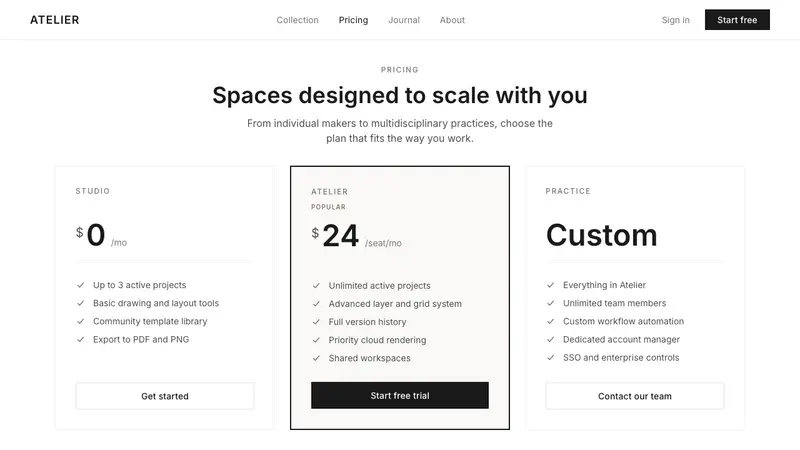 Wallpaper* Architecture — Web · pricing