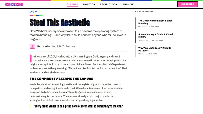 Warhol Pop — Web · article