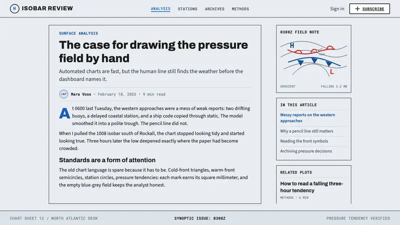 Synoptic Weather Chart — Web · article