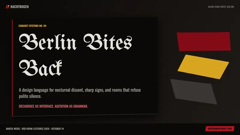 Weimar Cabaret — Slides · cover
