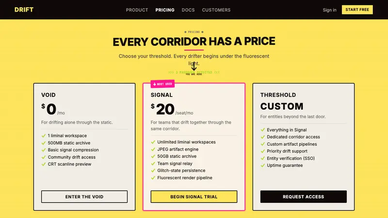 Weirdcore Internet (2018) — Web · pricing