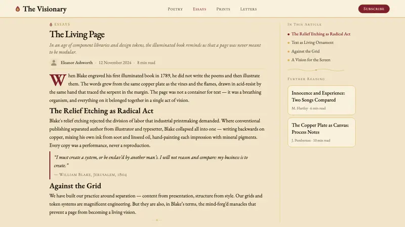 William Blake Illuminated — Web · article