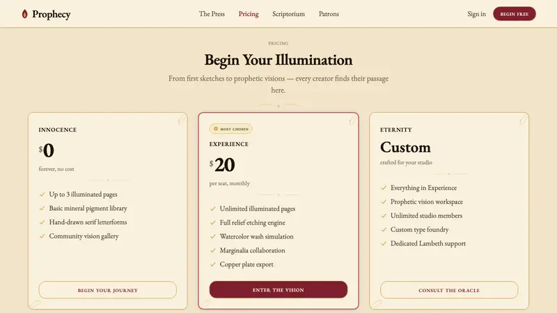 William Blake Illuminated — Web · pricing