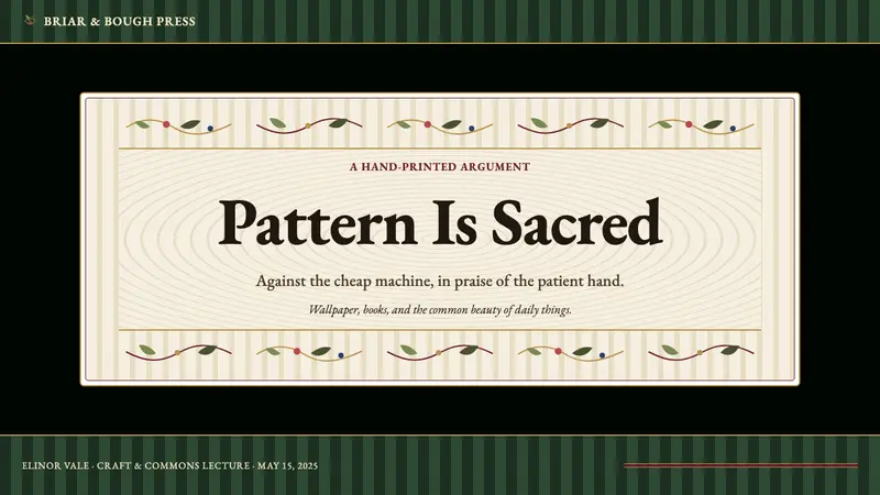 William Morris Arts & Crafts — Slides · cover