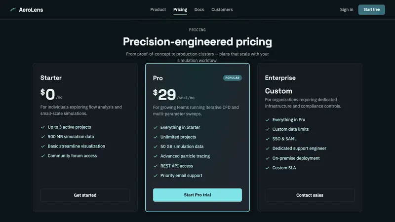 Wind Tunnel — Web · pricing