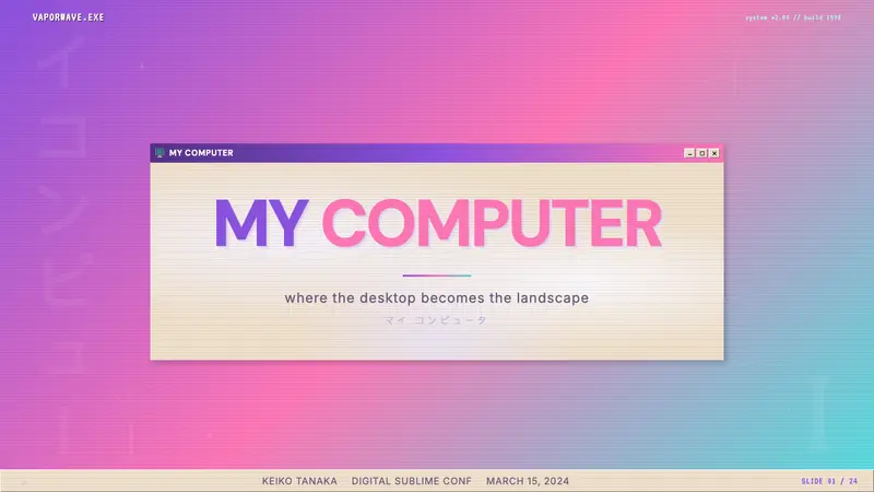 Windows 98 Vaporwave — Slides · cover