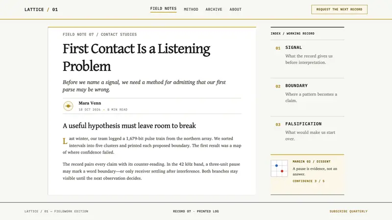 Xenolinguistics Lab — Web · article