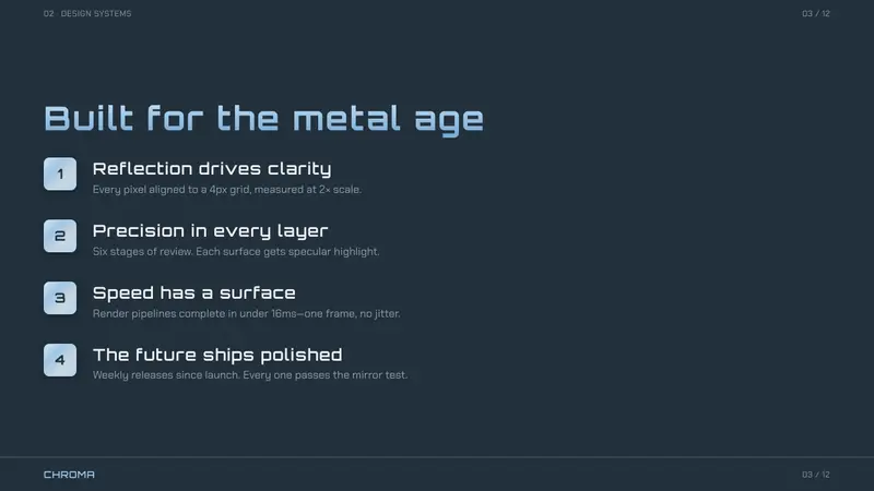 Y2K Frutiger Metal — Slides · content
