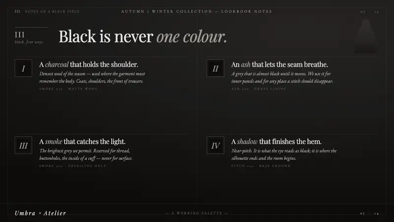 Yohji Grisaille — Slides · content